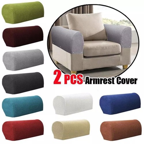 2 Stück Abnehmbare Arm Stretch Sofa Couch Stuhl Schoner Sesselbezüge Armlehne 11 - Bild 3 von 30