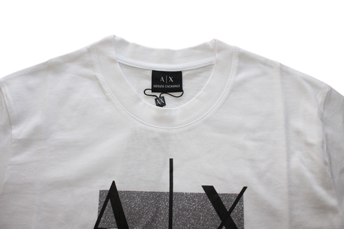 ARMANI EXCHANGE HERREN T-SHIRT IN WEISSER FARBE KLASSISCHER LOGODRUCK - Bild 3 von 3