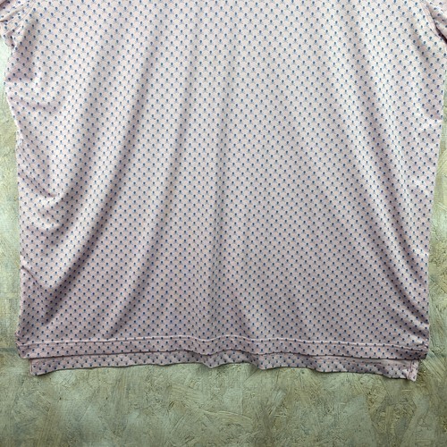 Peter Millar Summer Comfort Golf Polo Shirt Mens 2XL XXL Pink Skulls Geometric - Picture 4 of 14