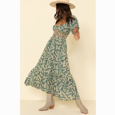 Free People Ellie Printed Maxi Dress | eBay