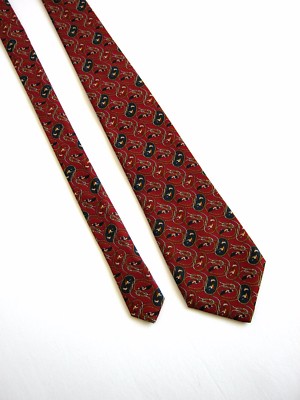 JULIANO Made in Italy Neue Herren-Krawatte Rot Polyester, Breite Larga