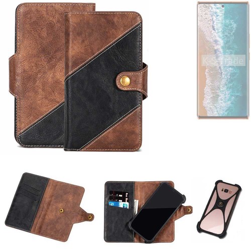 K-S-Trade Custodia A Portafoglio In Similpelle Per Gigaset GS4, Cover Protettiva Con Bumper Antiurto E Slot Per Schede, Custodia A Libro Con Protezione Fotocamera, Nero