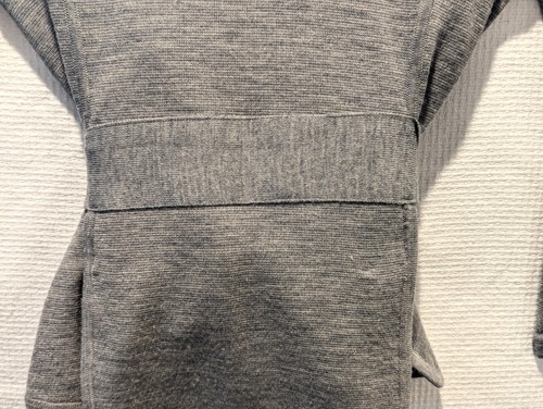 BCBGMaxazria Belted Sweater Women XS Gray 100% Merino Wool Cardigan Slit Sleeves - Picture 4 of 12