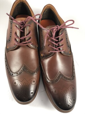 wing tip or cap toe for brown dress shoes Men's Brown Wing-Tip Brogue Oxford Shoes