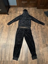 Juicy Couture Y2K Adult Pants TrackSuit Large Hoodie Jacket Pockets Velour