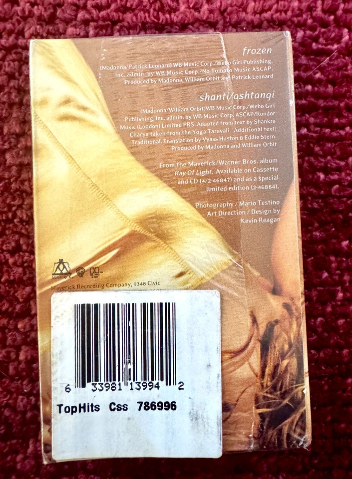 MADONNA STILL SEALED FROZEN CASSETTE SINGLE TAPE PROMO HYPE STICKER RAY OF LIGHT - Image 2 of 4