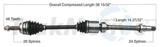 Front Passenger Right CV Axle Shaft SurTrack TO-8299 For Toyota Camry 12-14 2.5L