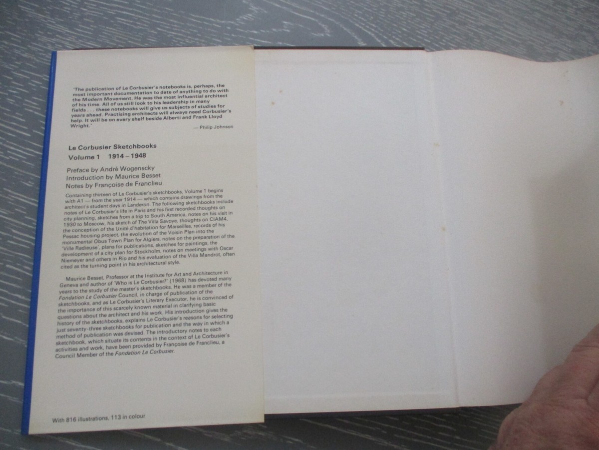 Le Corbusier sketchbooks, 1st volume, 1914 - 1948, h/c Le Corbusier sketchbooks, 1st volume, 1914 - 1948, h/c
