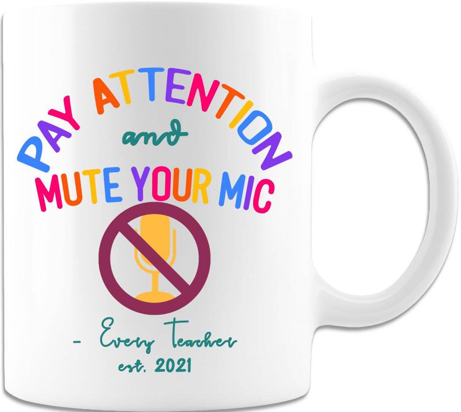 Pay Attention Mute Your Mic Coworker Gifts Skype Zoom Meetings Meet Google Work