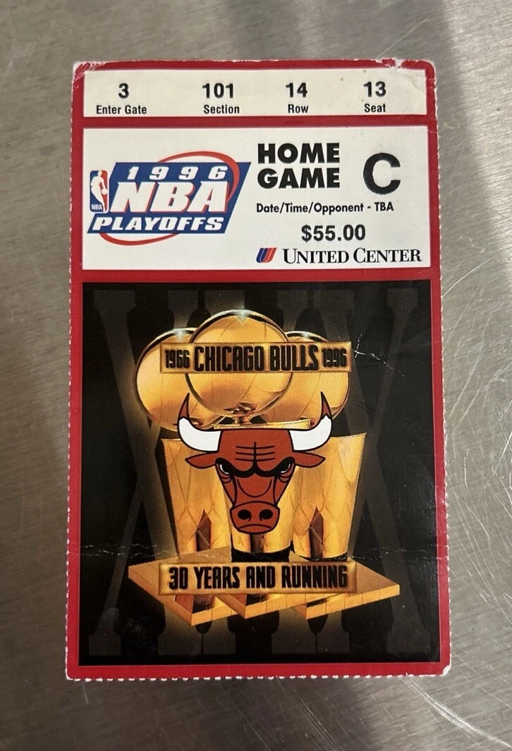 25+ Basketball Chicago Bulls 1996 Vintage Sports Ticket Stubs for