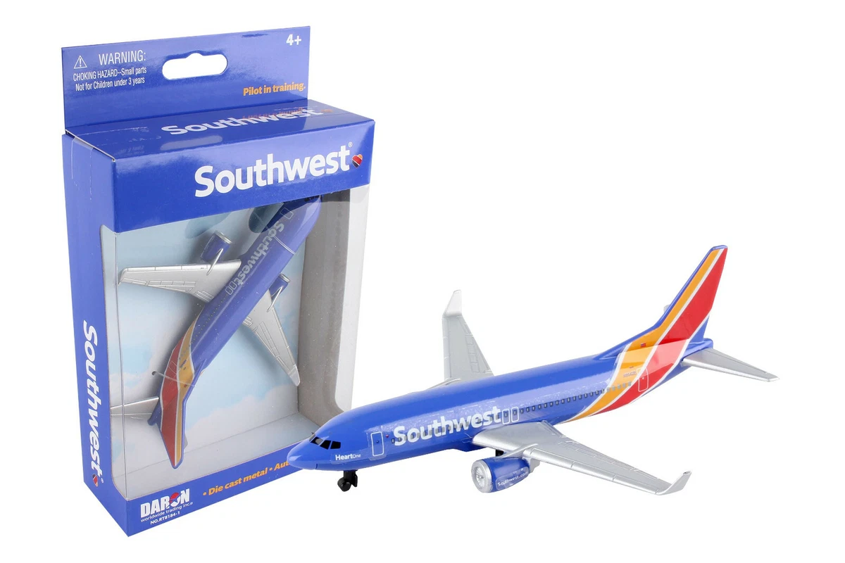 SOUTHWEST AIRLINES MINIATURE AIRPLANE DARON TOYS DIECAST NIB 5