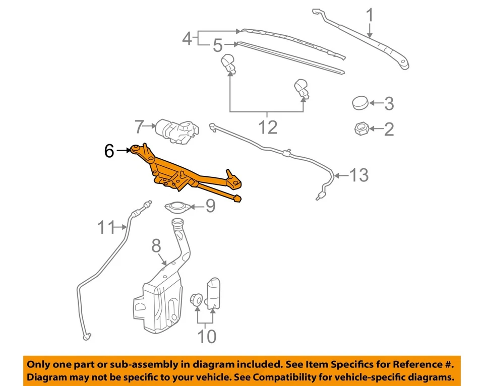 Acoplamiento de limpiaparabrisas usado para: Chevrolet Cobalt Grade A 2005 Foto 3 de 4