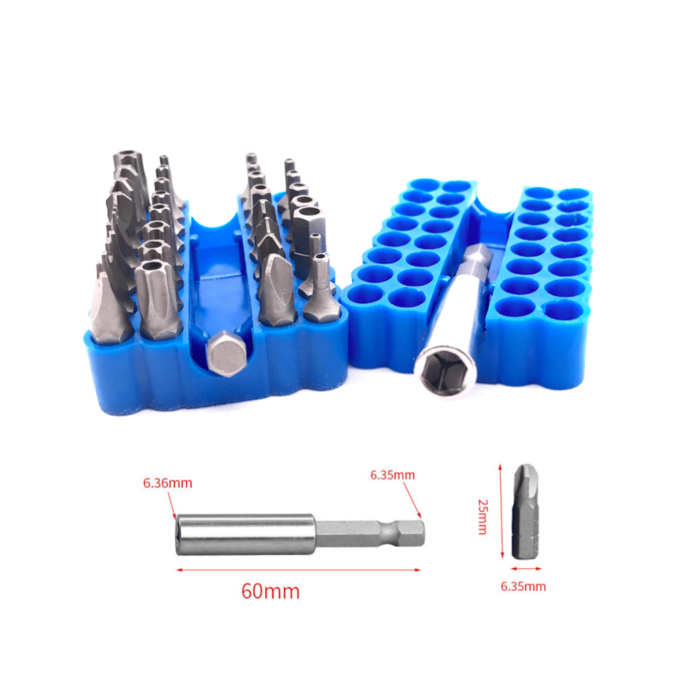 33-Piece GOYOJO Tamper Proof Security Torx Bit Set With Magnetic Holder – Hex Star Spanner Screwdriver Kit