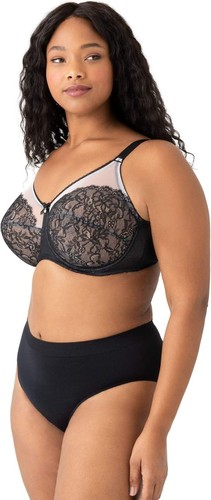 Wacoal X3217 Retro Chic Full-Busted Unpadded Underwire Bra, Black, 40G - Picture 4 of 4