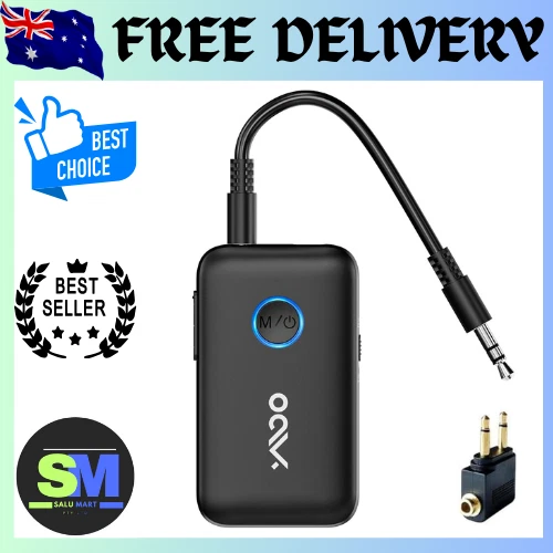 YMOO Bluetooth 5.3 Transmitter Receiver for Tv,3.5Mm Jack Aux Low Latency Wirele - Picture 1 of 6