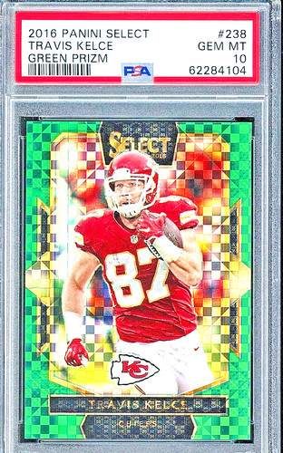 Travis Kelce [Green Prizm] #238 2016 Panini Select card