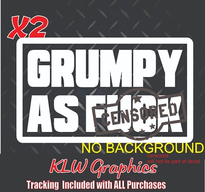 Grumpy Decal Sticker Car Turbo Diesel Truck 6.6 6.7 Boost JDM Dad ...