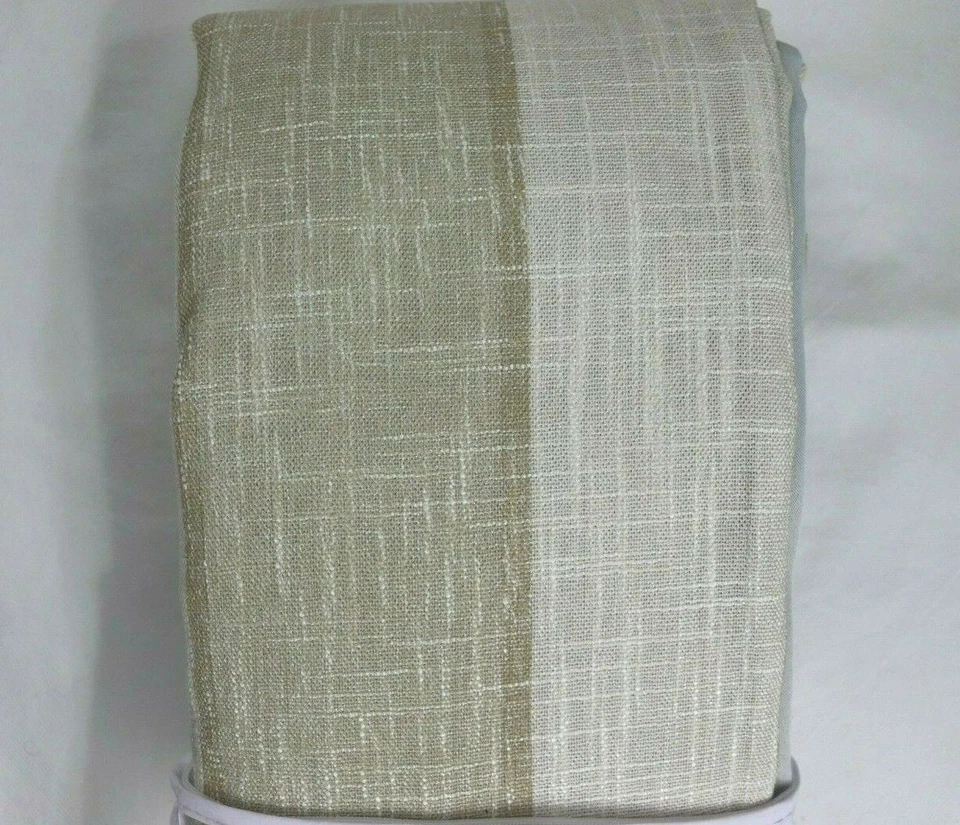 JCP Sullivan 50X63 полоски Rafia хаки бежевый слоновой кости затемнения люверс занавески панели - Изображение 3 из 4