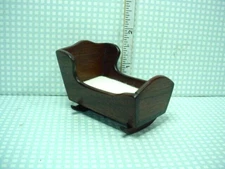 Miniature Cradle #DW43 Walnut Handcrafted 1/12 Scale