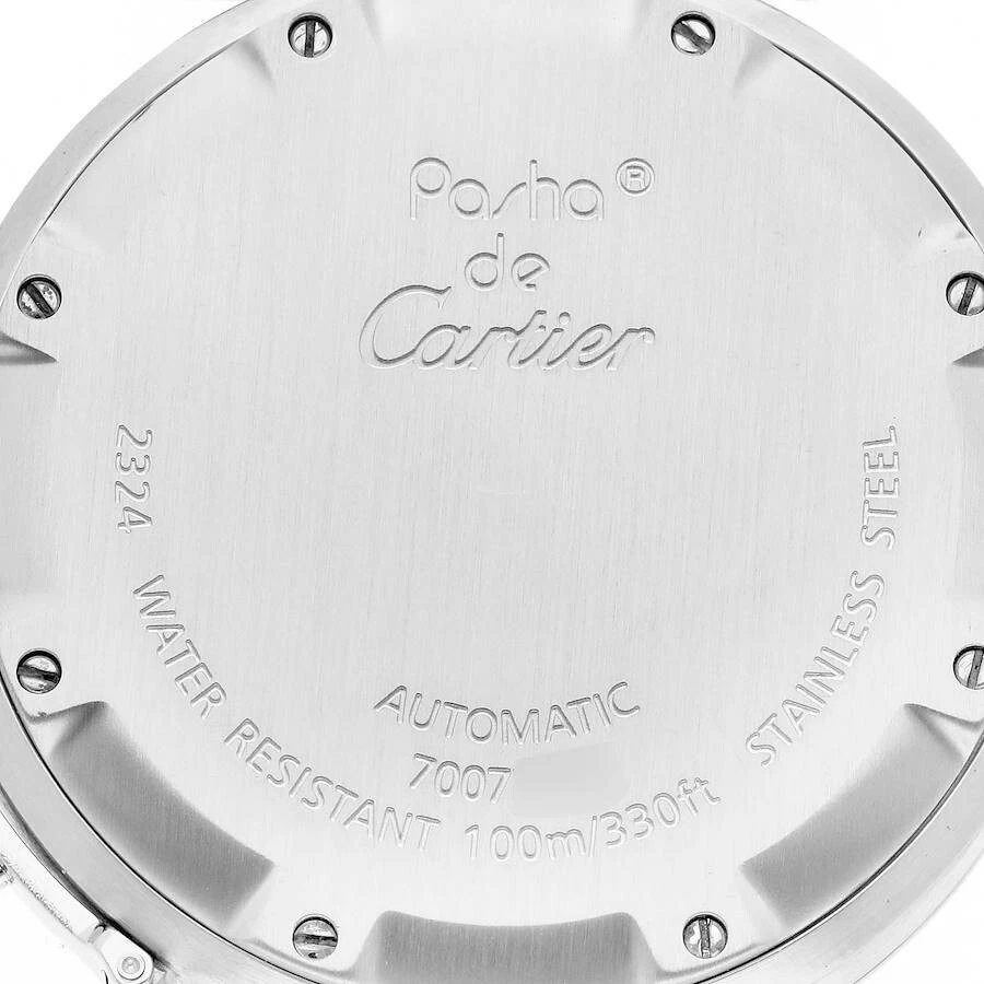 Cartier Pasha Rose Automático Fecha Grande 35mm Rosa Esfera Salomon #2475 Acero Como Nuevo Foto 4 de 4