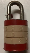 Vintage SIN No. 1,000 Three Digit Mini Combination Locker Barrel Lock USED