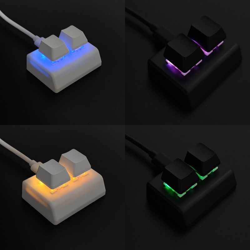 2-key Keypad Mechanical Keyboard DIY Custom USB Copy Paste Shortcut Gaming Keys