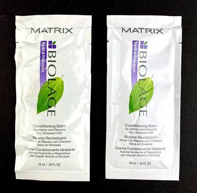 Matrix Biolage Conditioning Balm .34 Fl Oz Conditioner Samples - LOT OF 2