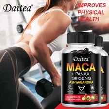 Organic Maca Root 120 Capsules 10000mg - Peruvian Maca Extract for Men & Women