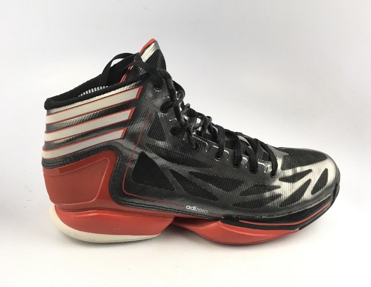 Adidas Adizero Crazy Light 2 Black Red Rose Scarlet SIZE 7.5 US
