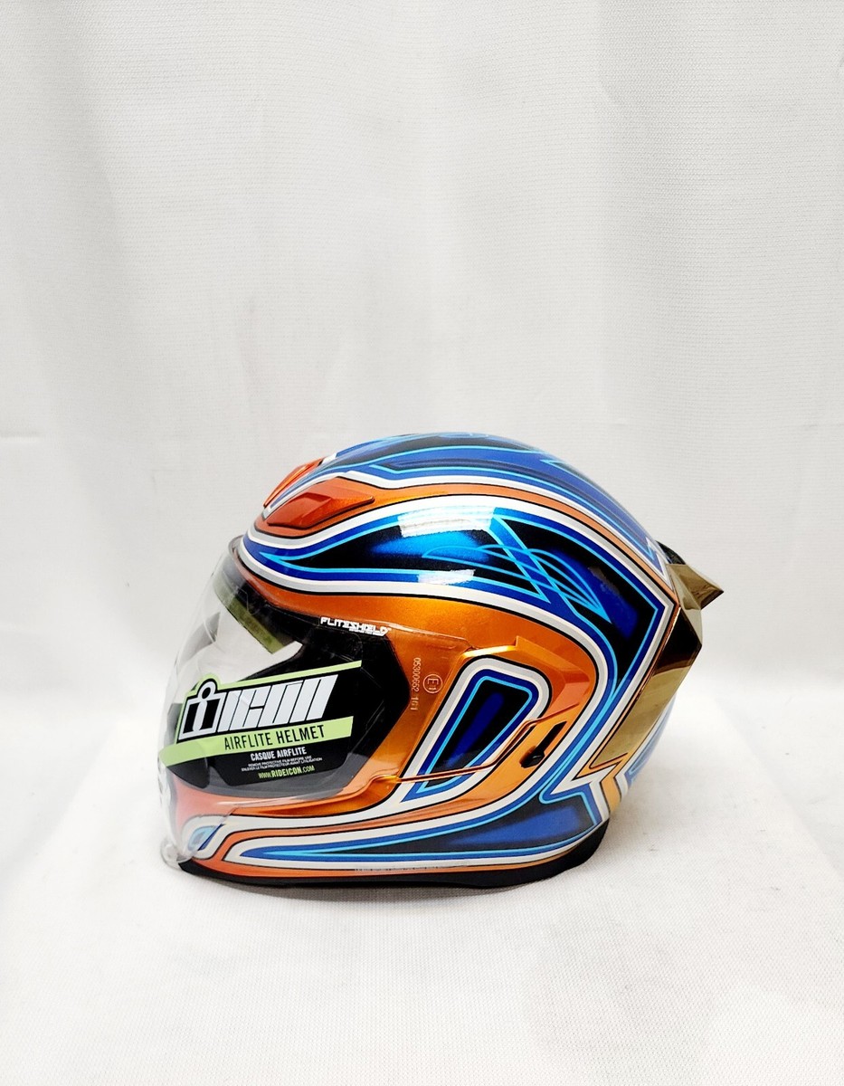 Icon Airflite El Centro Blue Full Face Motorcycle Street Helmet