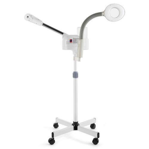 Vaporizador facial caliente 2 en 1 5X LED lámpara de aumento UV ozono LCD salón spa cuidado de la piel - Imagen 12 de 12
