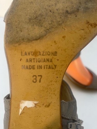Ladies Lavorazione Artigiana Leather Shoe Slingback Sandals Size UK 4 / 37- B26 - Picture 6 of 7