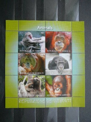 Monkeys # Djibouti 2011 MNH 2x m/s #d1713 | eBay
