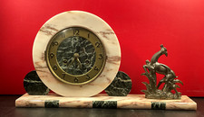 Pendule et sculpture régule signature à identifier - Art-Déco