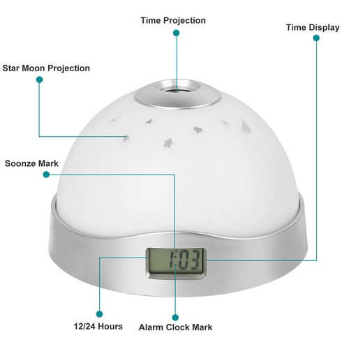 7 Color LED Changing Digital Snooze Alarm Clock With Time Projector Night Lamp - Picture 6 of 9