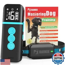 BARKIE Dog Training Collar with Dog Positive Reinforcement Training Booklet W
