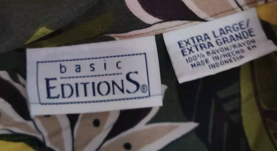 Basic Editions Floral XL💯% Polyester Short Sleev… - image 4