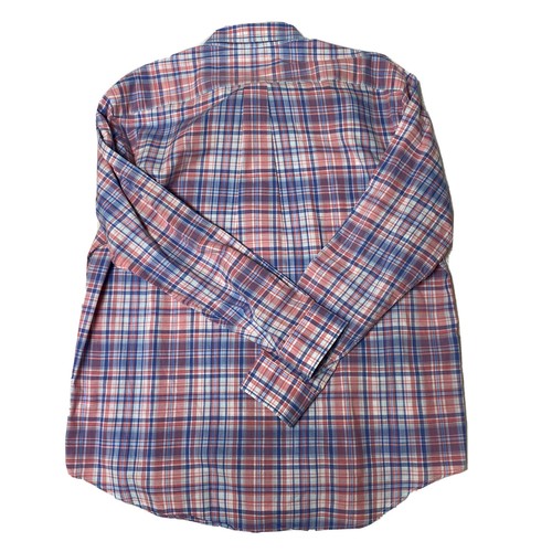 Vineyard Vines Pink/Blue Plaid Long Sleeve Button Front Whale Shirt Men's L - Picture 3 of 5