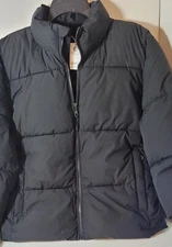 ✨Amazon Essential Men's Black Puffy Zip Up Winter Coat Small