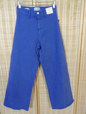 NWT Women's Universal Thread Size 4 Relaxed Fit Sailor Wide Leg Blue Denim Jeans