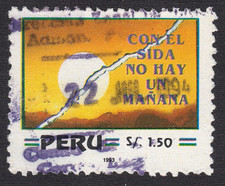 1993  Peru SC# 1064 - Prevention of AIDS - Used