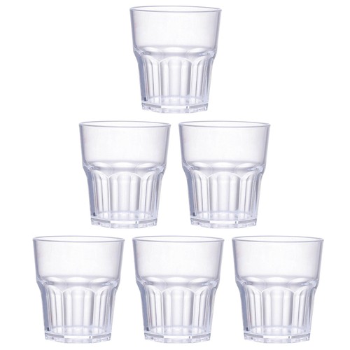 Vasos irrompibles de vidrio de chupito de 6 piezas tazas de whisky acrílico