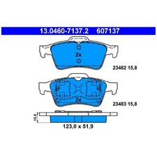 ATE Bremsbelagsatz Bremsklötze hinten 4387371 44060BA00F 7701207996 | 378120