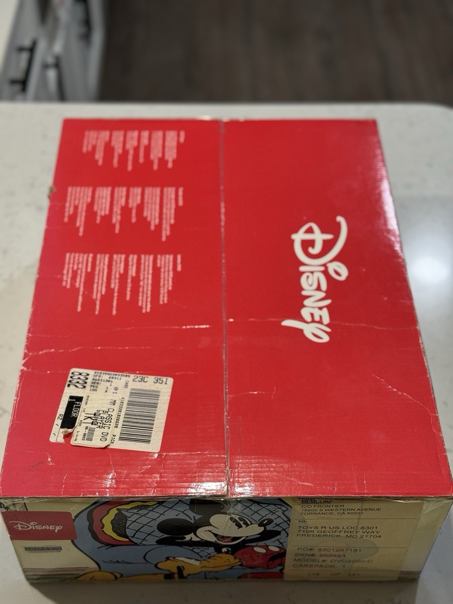 Disney DVD2050C Mickey Mouse CRT Television DVD Player Sealed