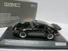 Minichamps 1:43 Porsche 911 930 Turbo 3.3 Coupe Black Diecast Car Model