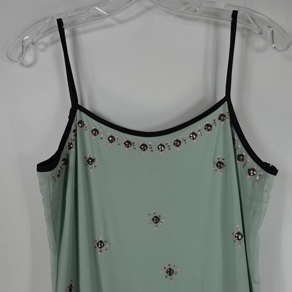 Vestido Temperley London De Colección Mujer EE. UU. 8 Verde Como Nuevo Seda Mini Cintura Caída Estilo Años 20 Foto 3 de 4