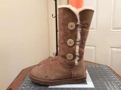 Women's Ugg Bailey Button Triplet Boot Chestnut Size 9 - 1873
