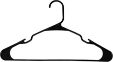 Plastic Clothes Hangers - 50 Pack, Lightweight  Durable - Everyday Use - Black