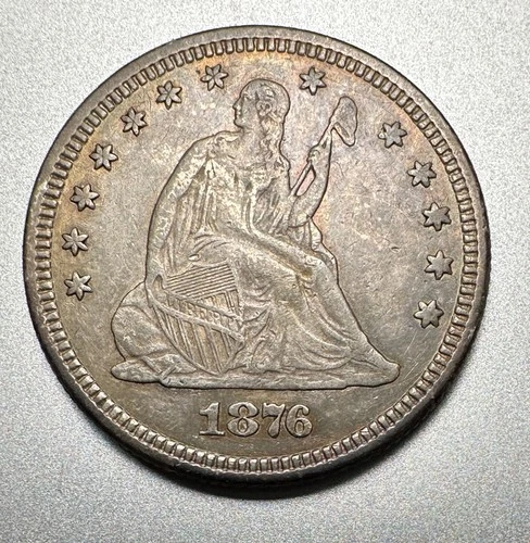 1876   SEATED  LIBERTY QUARTER   XF/AU    NICE !!!  #9555