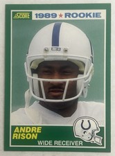 1989 Score Andre Rison #272 (RC) Rookie Card Indianapolis Colts NFL H12. rookie card picture